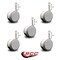 Service Caster 3 Inch MRI Safe Casters, 7/16 Grip Ring Stem, Set of 5, 5PK SCC-GR02S75-TPR-GRY-716138-MRI-5 - alternate 4